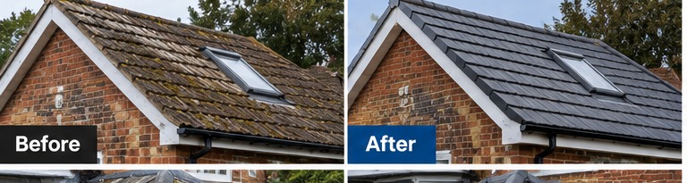 Illustrative before and after roofing example 7