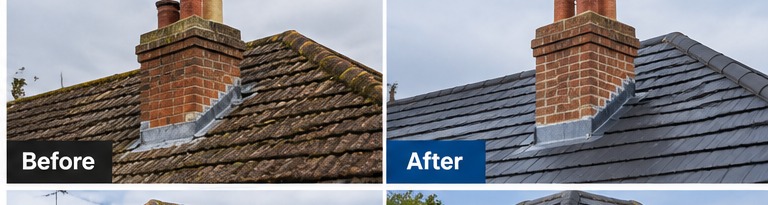 Illustrative before and after roofing example 8