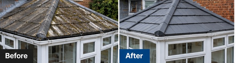 Illustrative before and after roofing example 9
